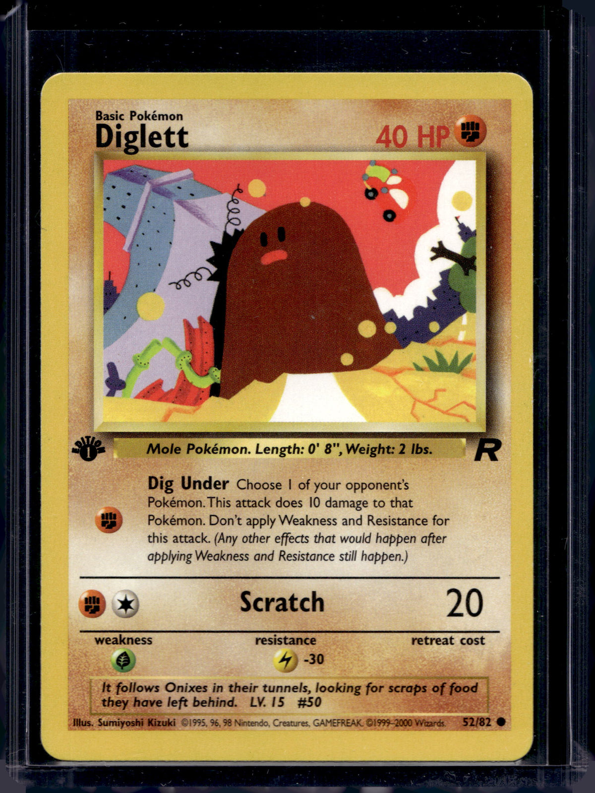Diglett (Team Rocket - 1st Edition) 52/82 Raw