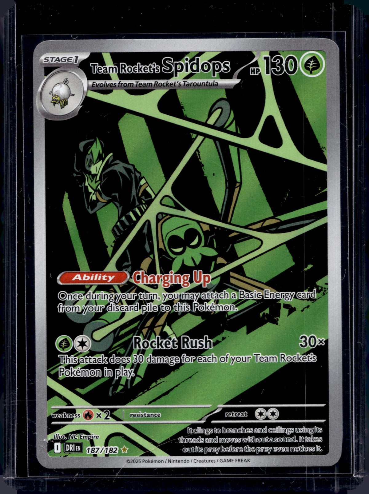 Team Rocket's Spidops 187/182 Raw
