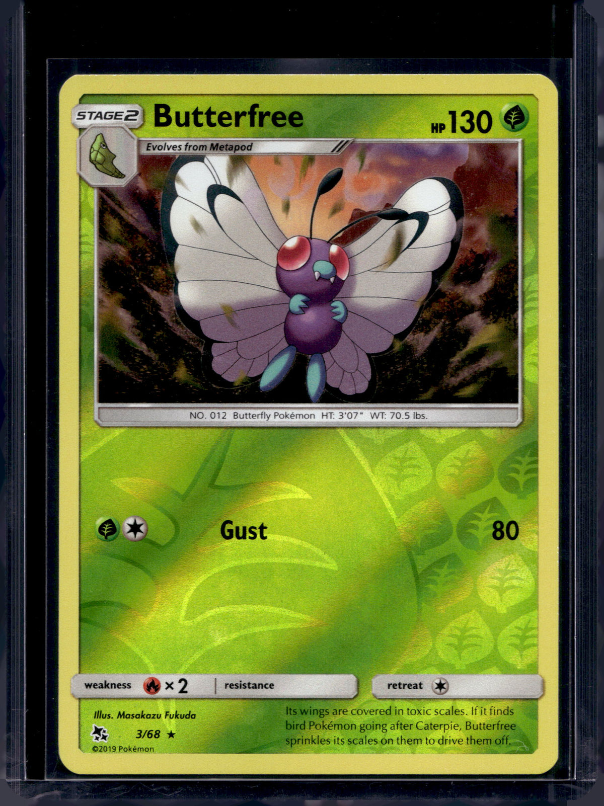 Butterfree - Reverse Holofoil - 3/68 Raw
