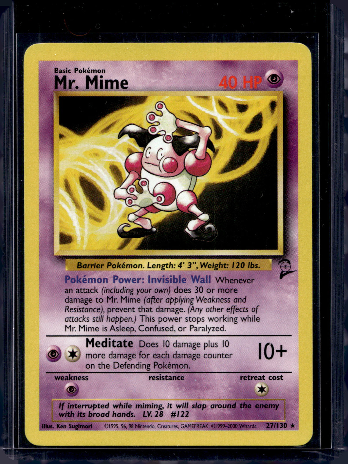 Mr.Mime (Base Set 2 - Unlimited) 27/130 Raw