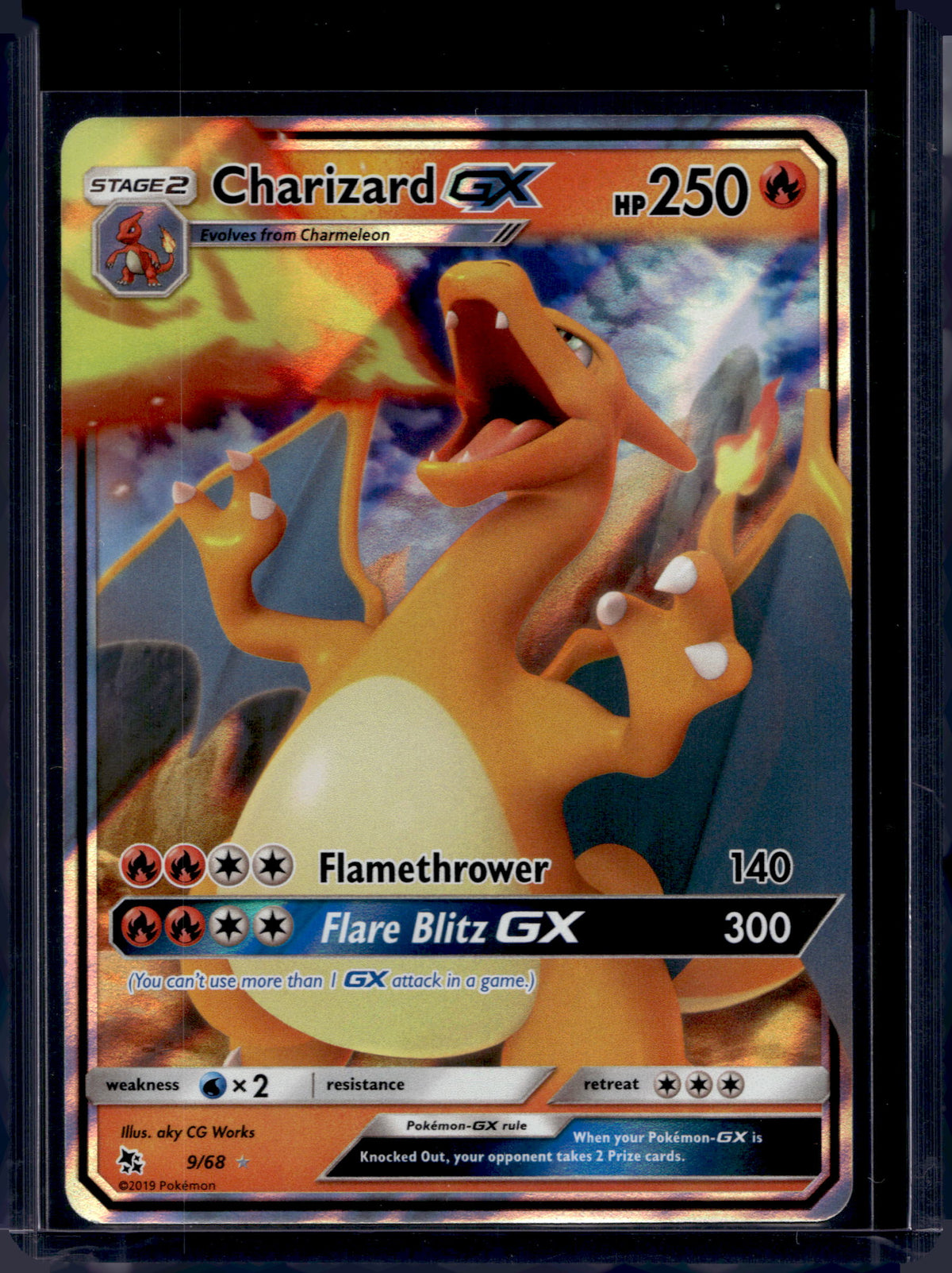 Charizard Gx 9/68 Raw
