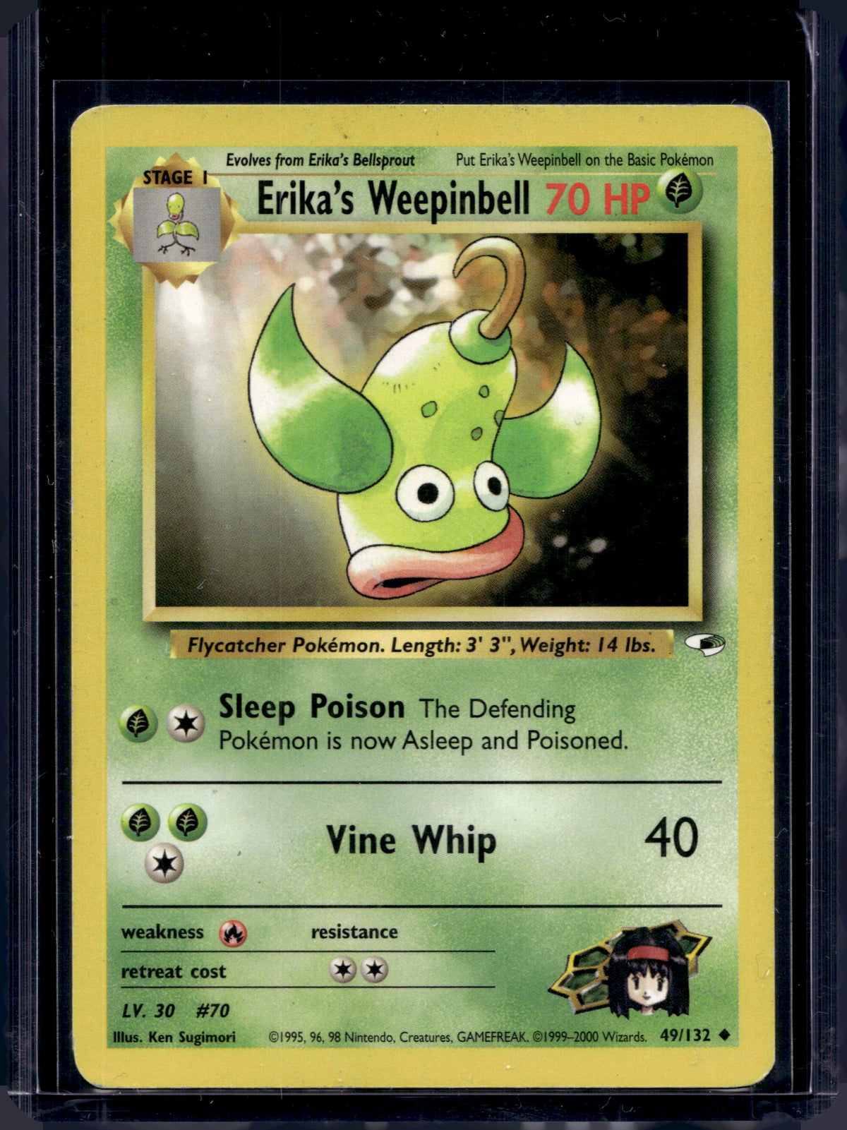 Erika's Weepinbell (Gym Heroes - Unlimited) 49/132 Raw