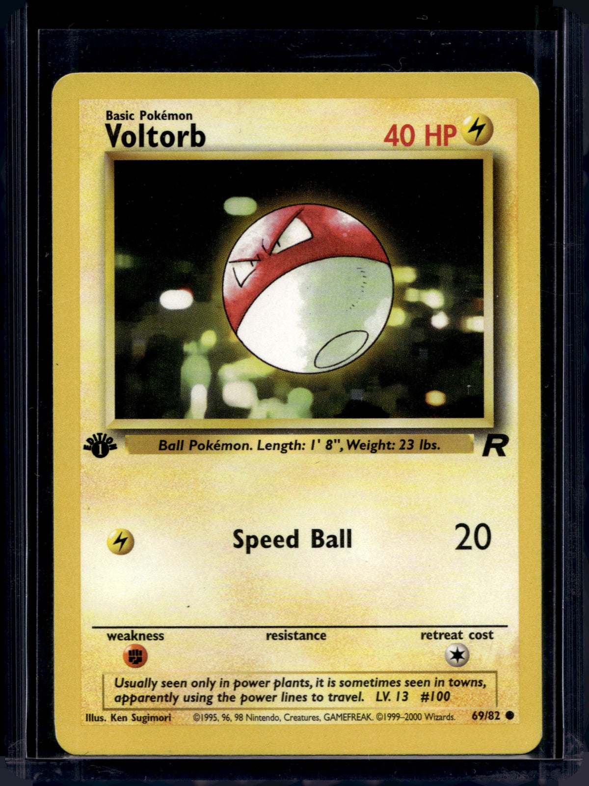 Voltorb (Team Rocket - 1st Edition) 69/82 Raw