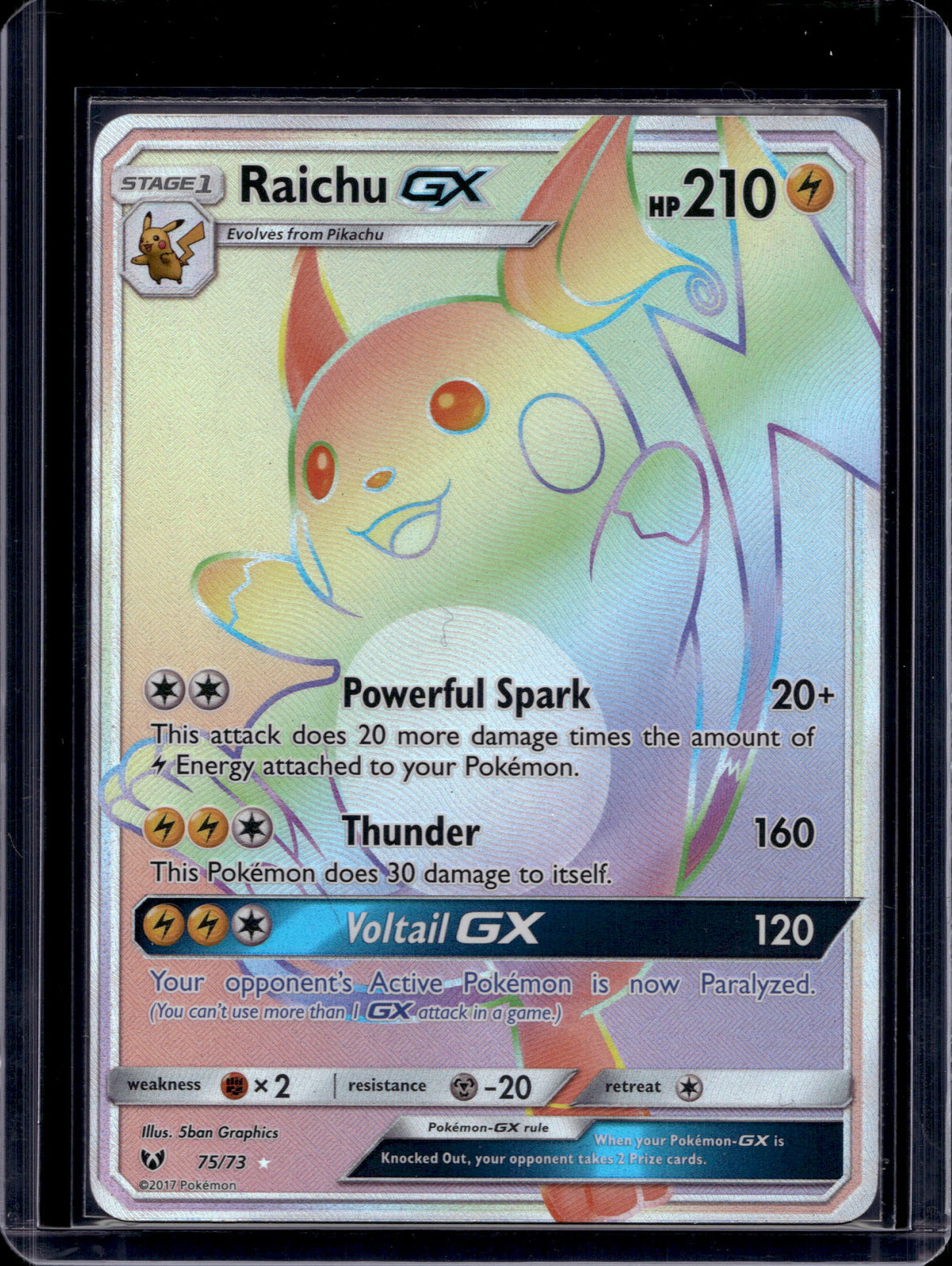 Raichu Gx 75/73 Raw