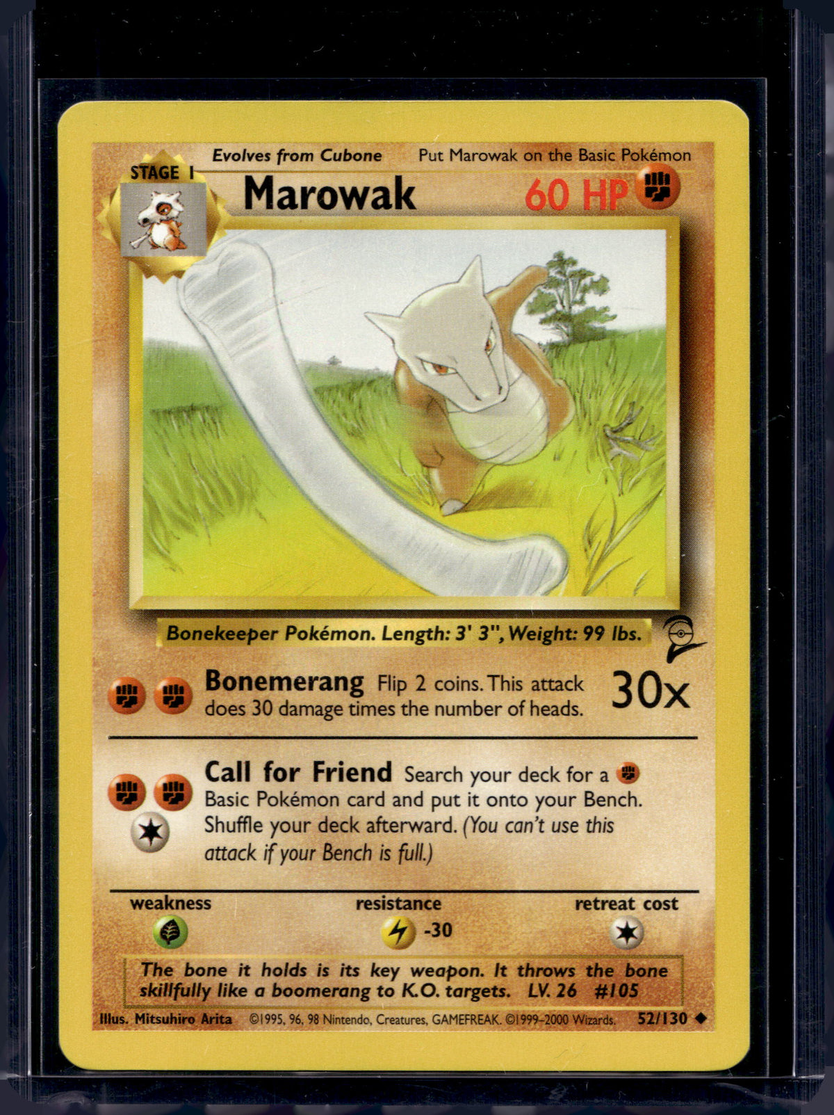 Marowak (Base Set 2 - Unlimited) 52/130 Raw