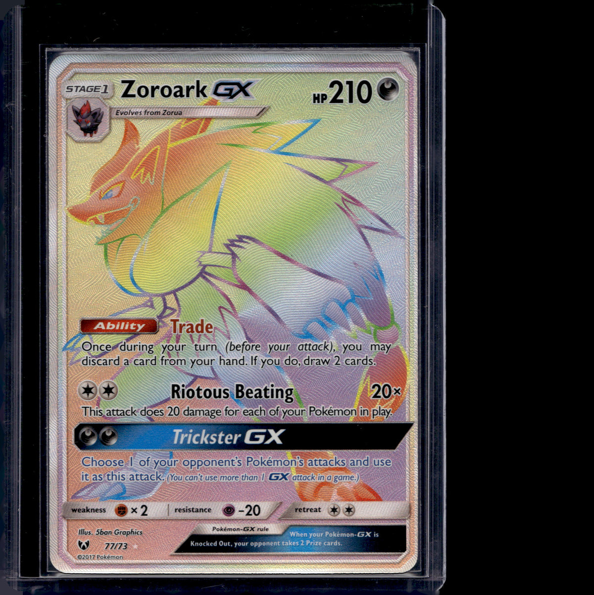 Zoroark Gx 77/73 Raw