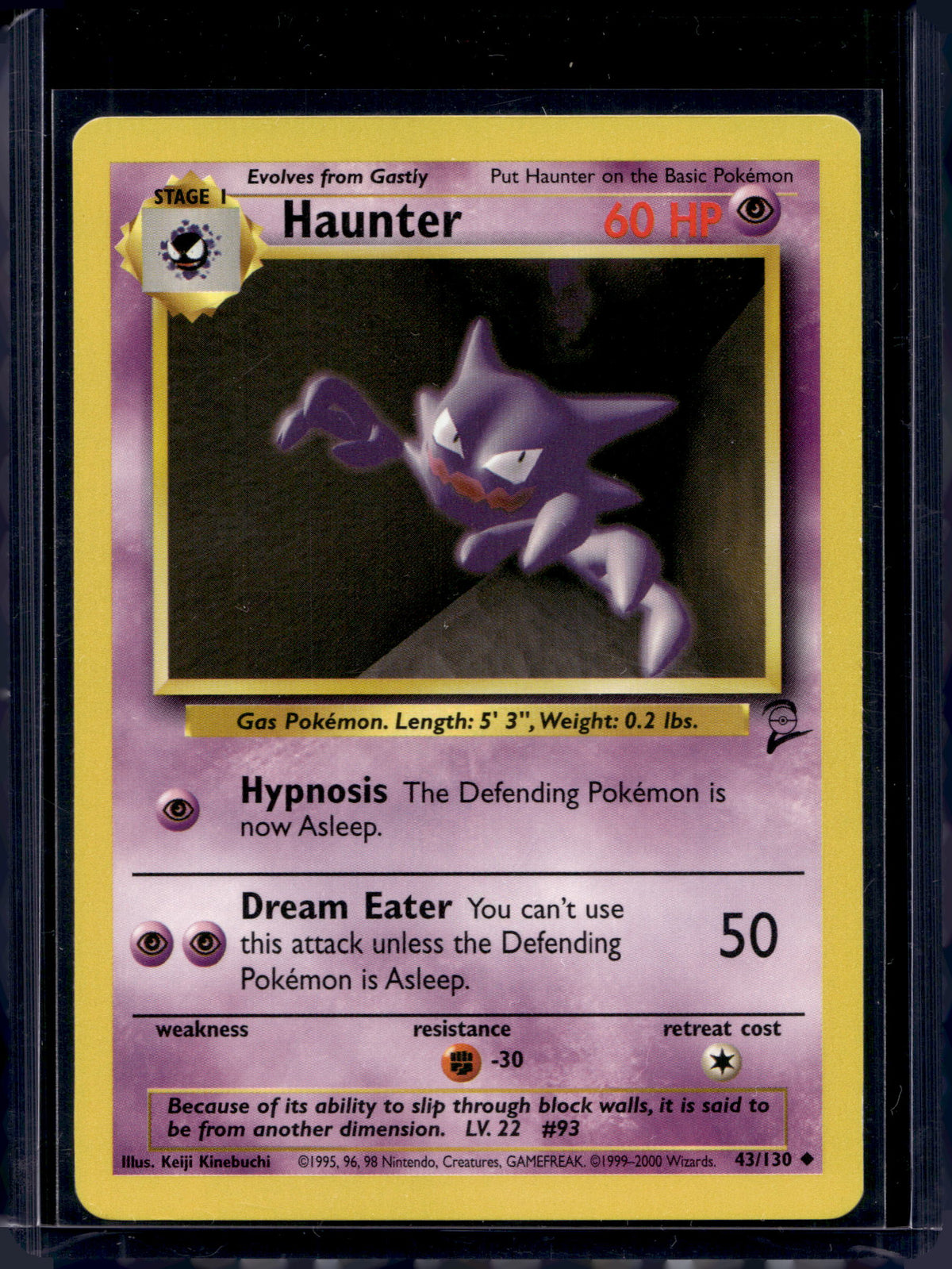 Haunter (Base Set 2 - Unlimited) 43/130 Raw