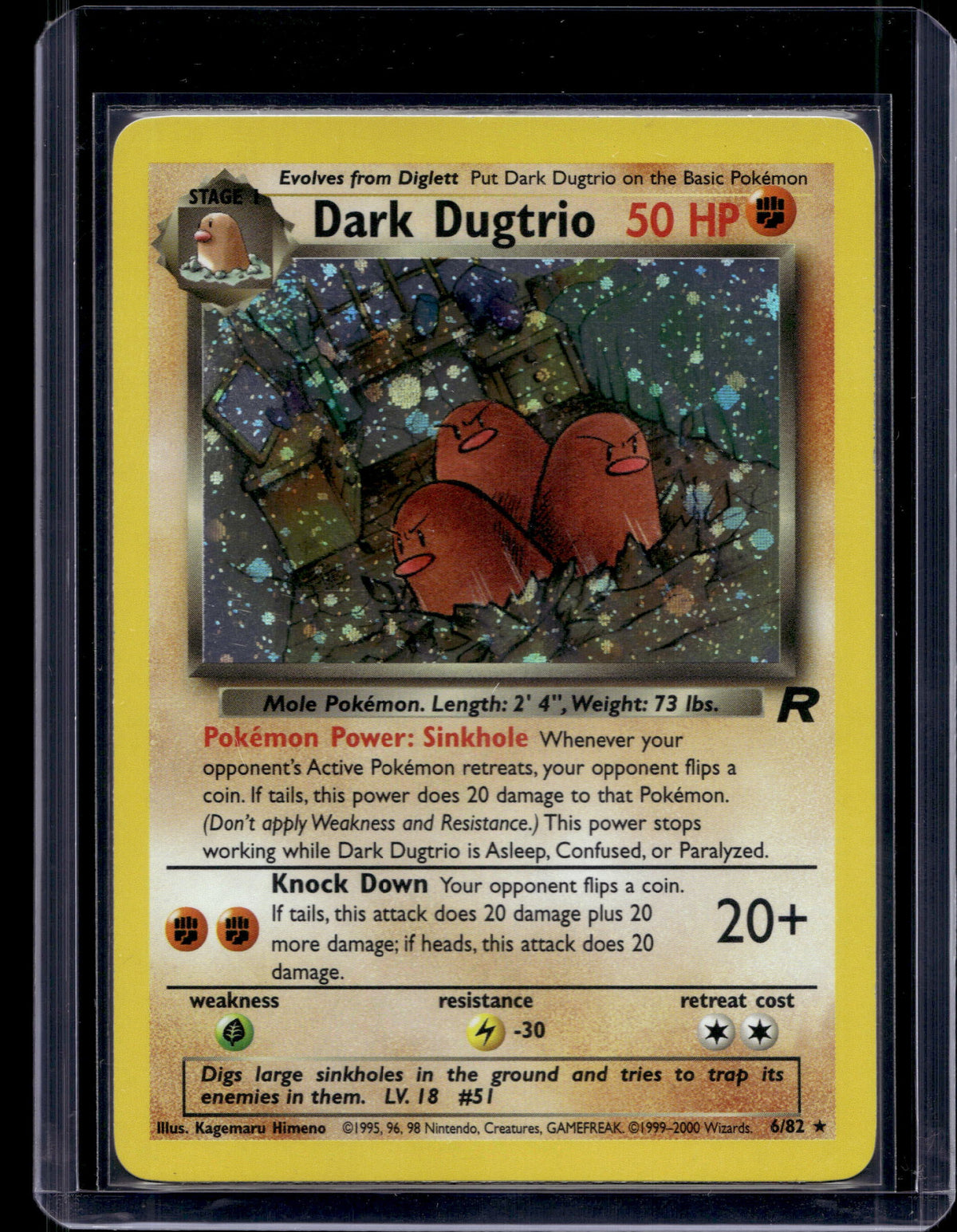 Dark Dugtrio (Team Rocket) - Holofoil - 6/82 Raw