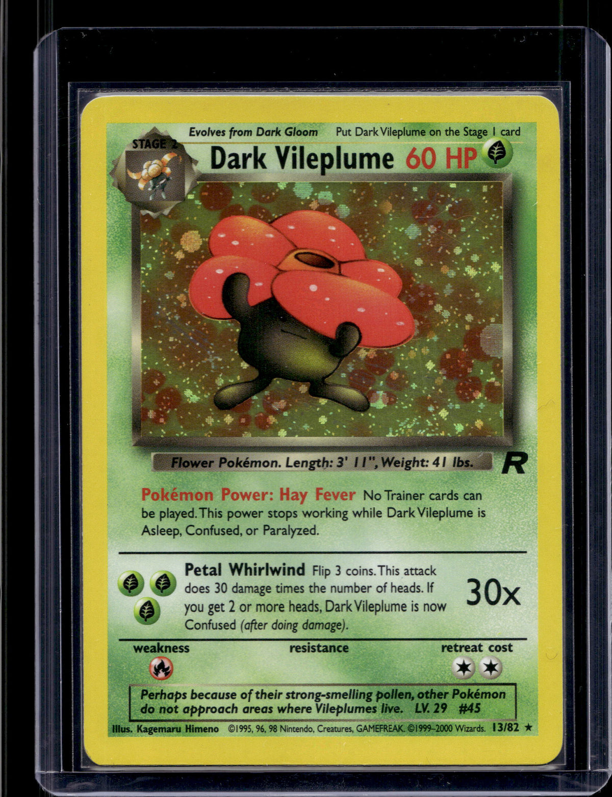 Dark Vileplume (Team Rocket) - Holofoil - 13/82 Raw