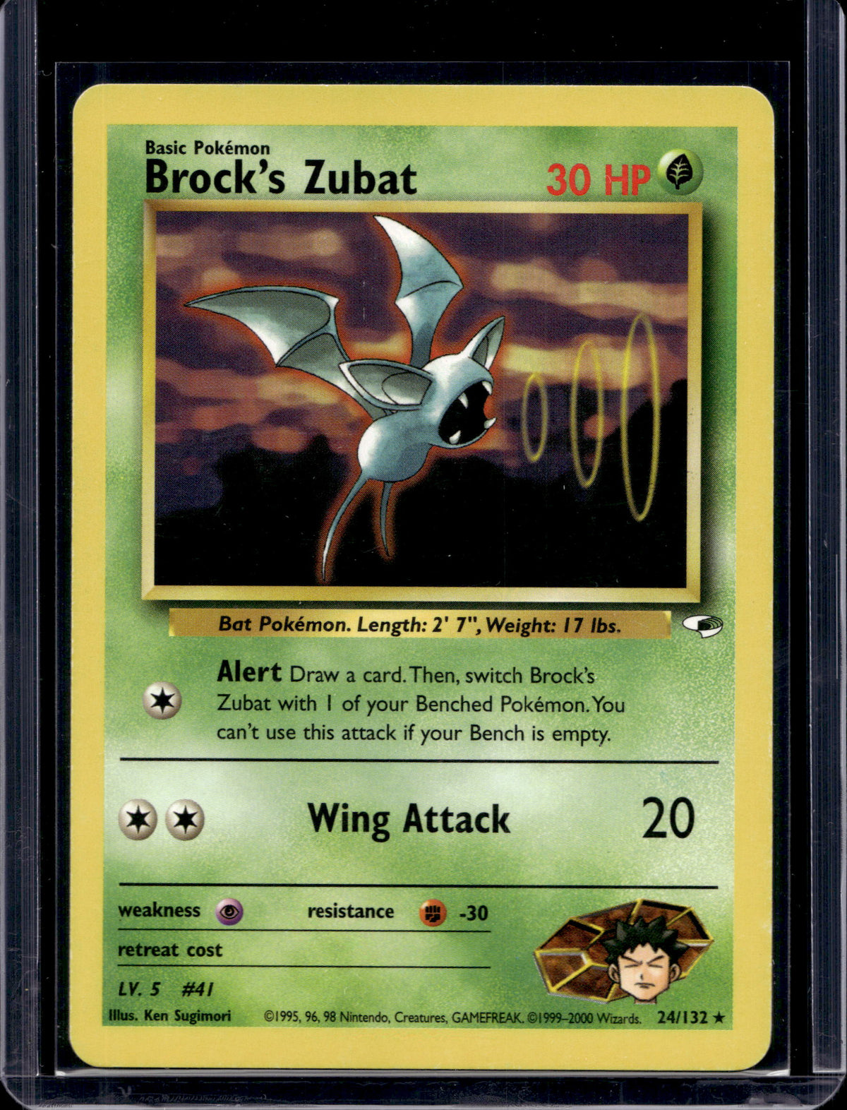 Brock's Zubat (Gym Heroes - Unlimited) 24/132 Raw