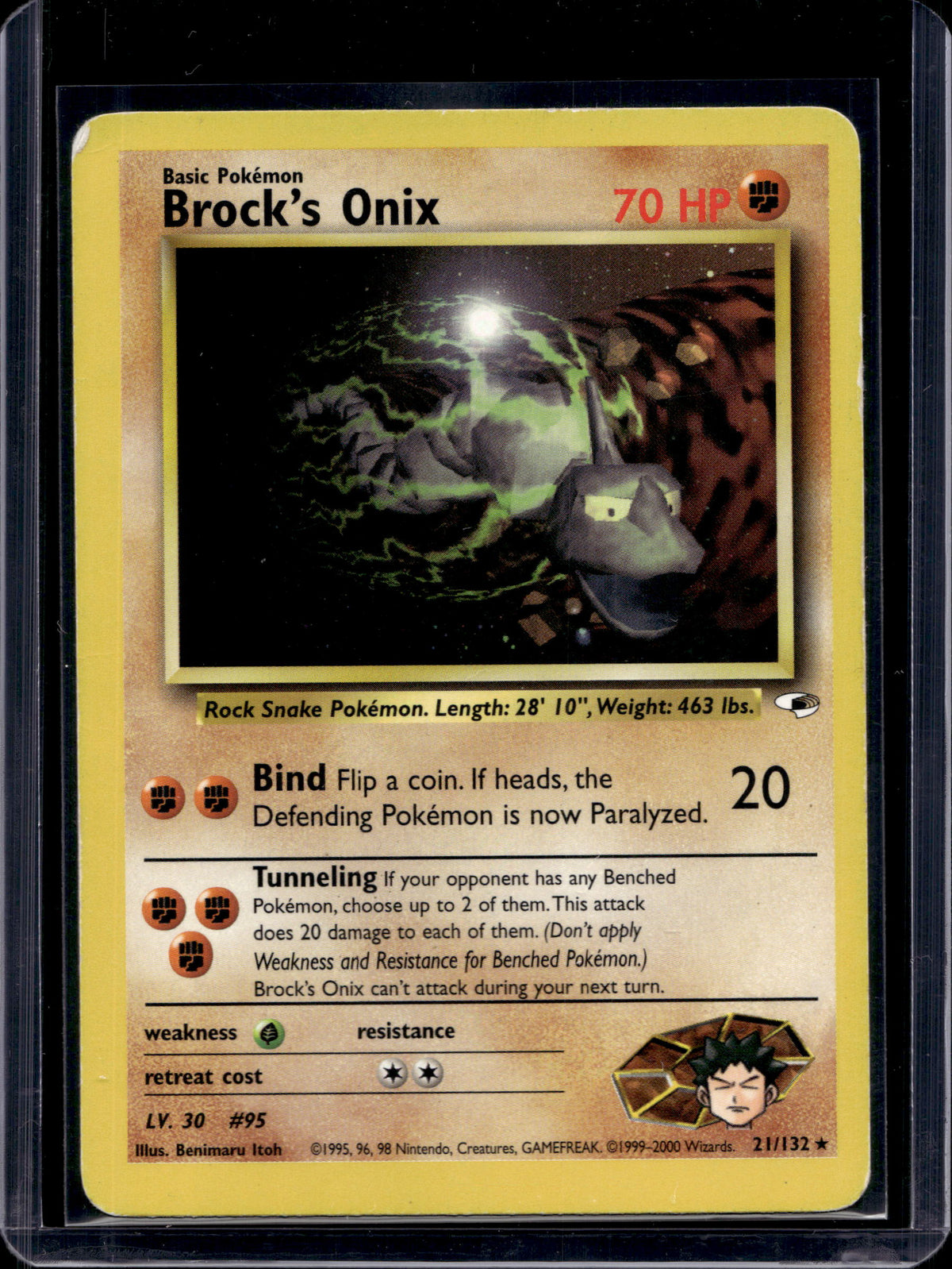 Brock's Onix (Gym Heroes - Unlimited) 21/132 Raw