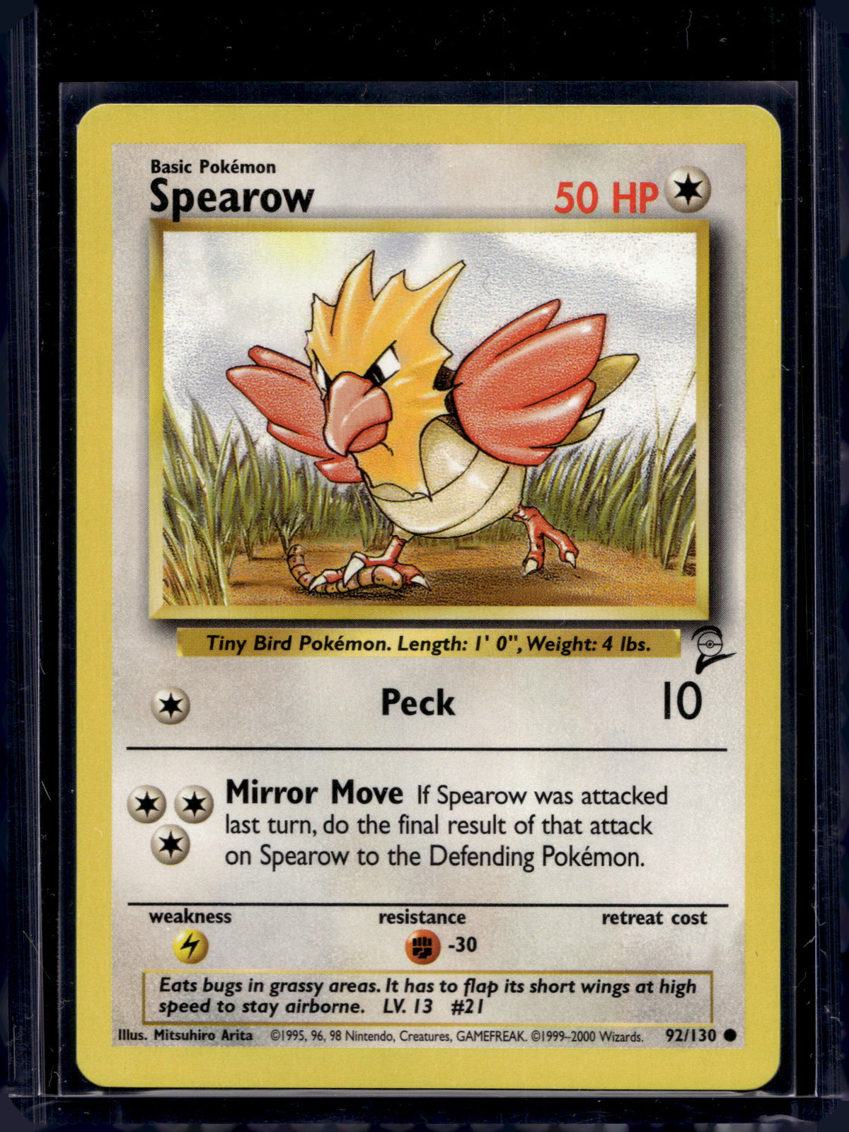 Spearow (Base Set 2 - Unlimited) 92/130 Raw