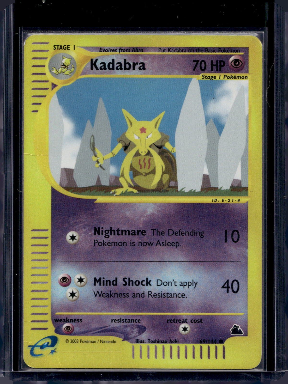 Kadabra (Skyridge) - Reverse Holofoil - 69/144 Raw