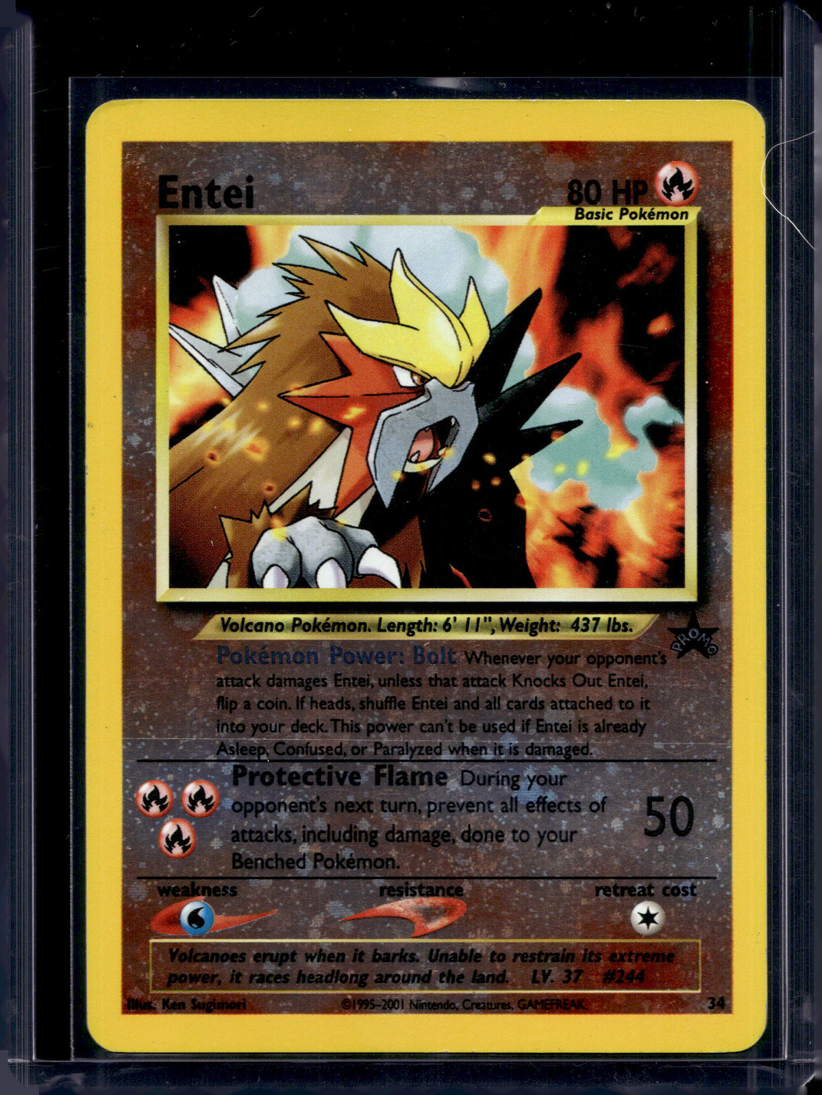Entei (WoTC Promo) - Reverse Holofoil - 34/53 Raw