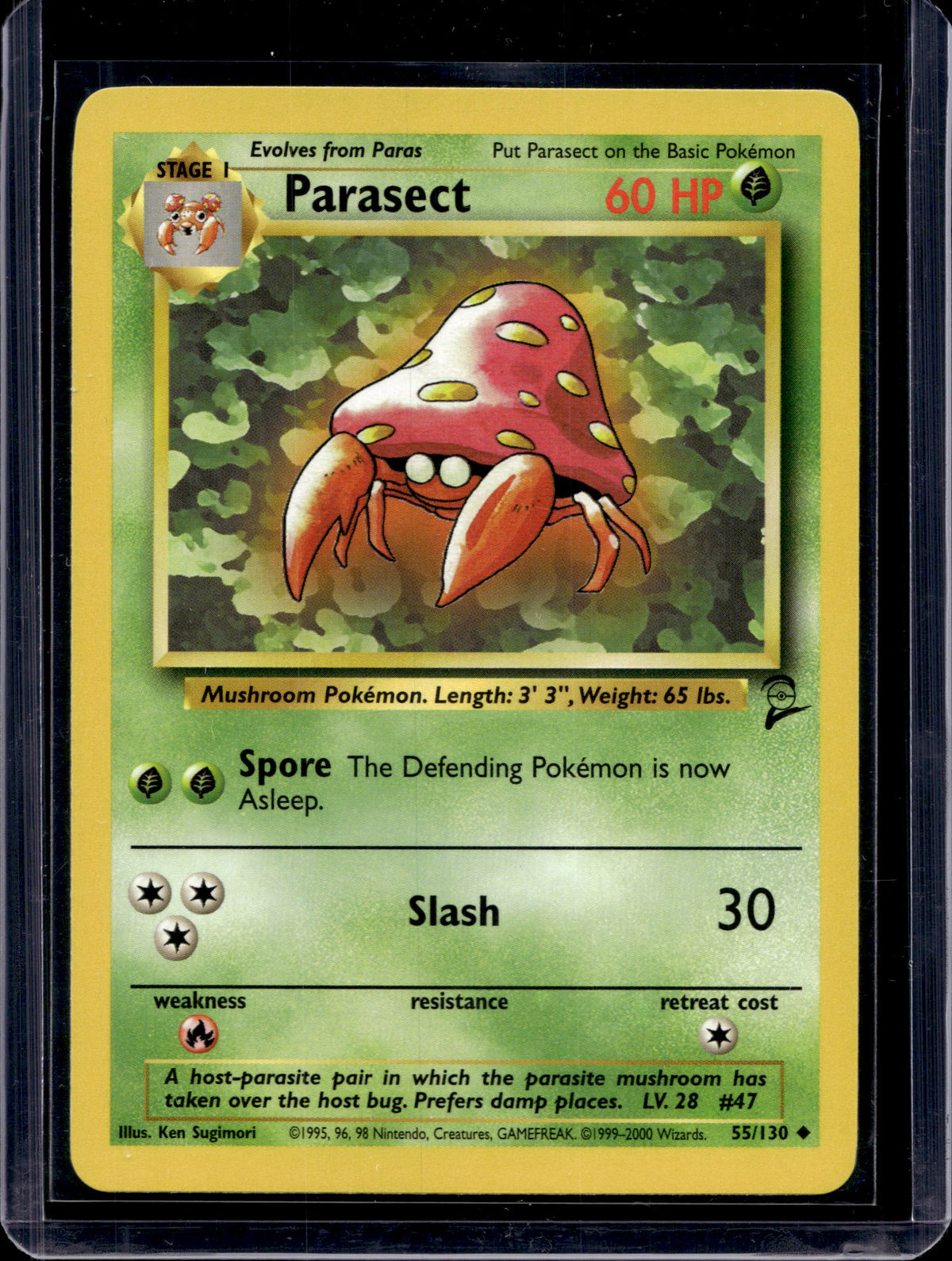 Parasect (Base Set 2 - Unlimited) 55/130 Raw