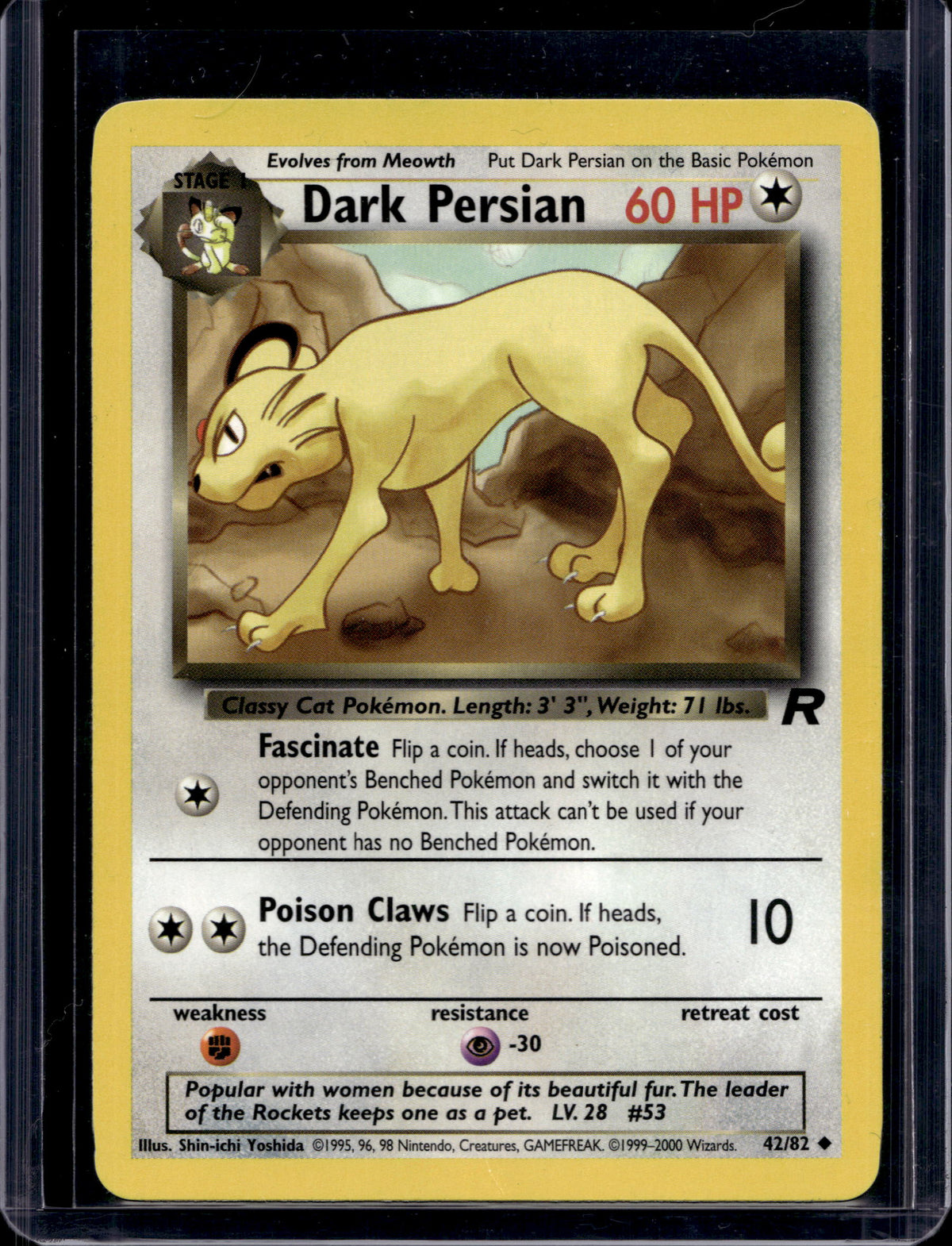 Dark Persian (Team Rocket) 42/82 Raw