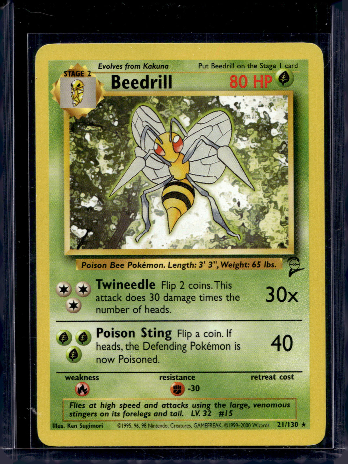Beedril (Base Set 2 - Unlimited) 21/130 Raw