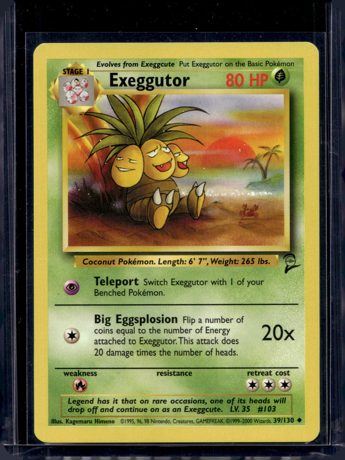 Exeggutor (Base Set 2 - Unlimited) 39/130 Raw