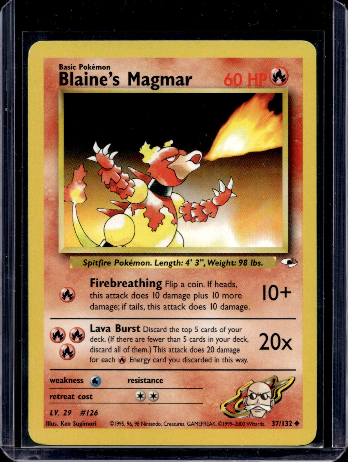 Blaine's Magmar (Gym Heroes - Unlimited) 37/132 Raw