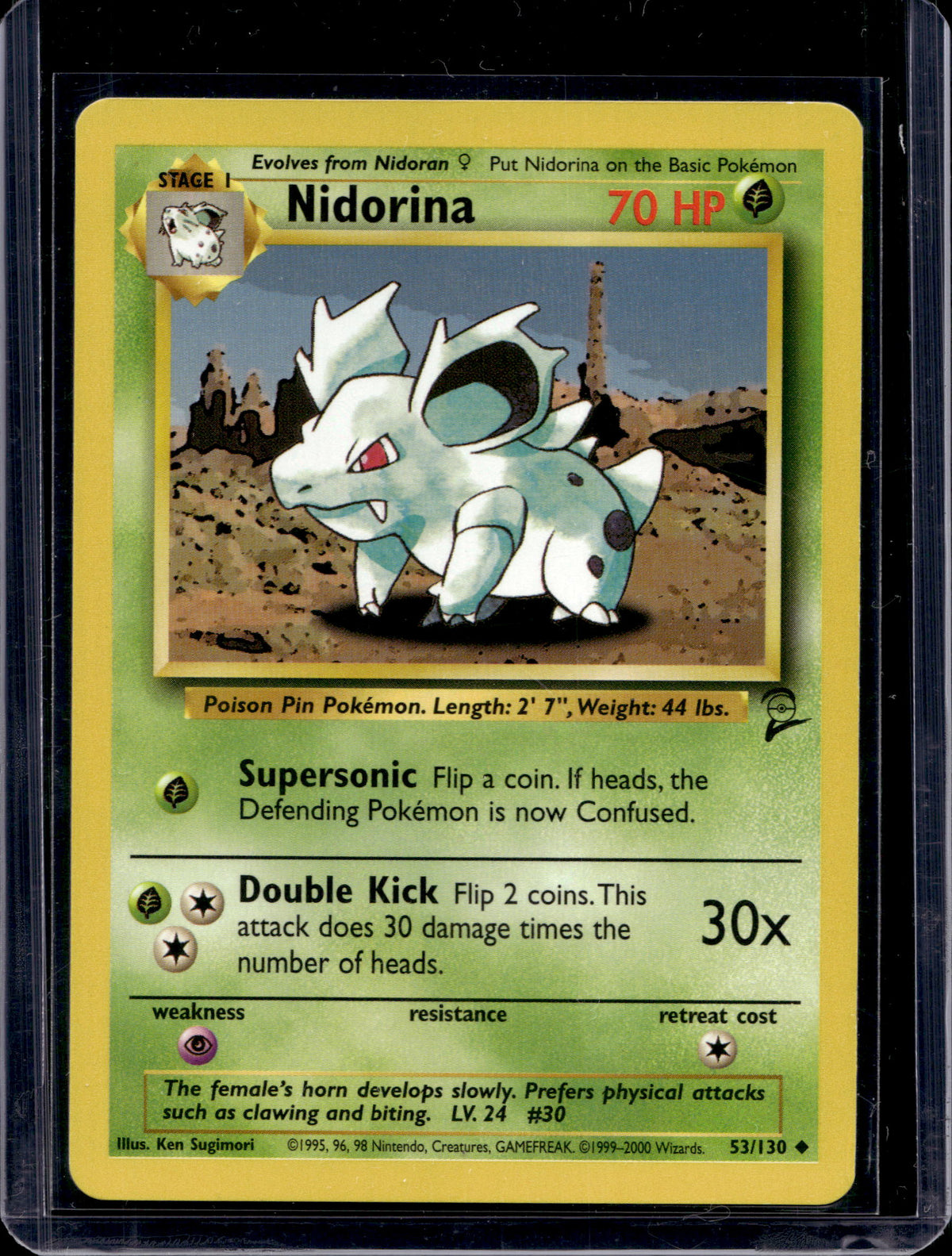 Nidorina (Base Set 2 - Unlimited) 53/130 Raw