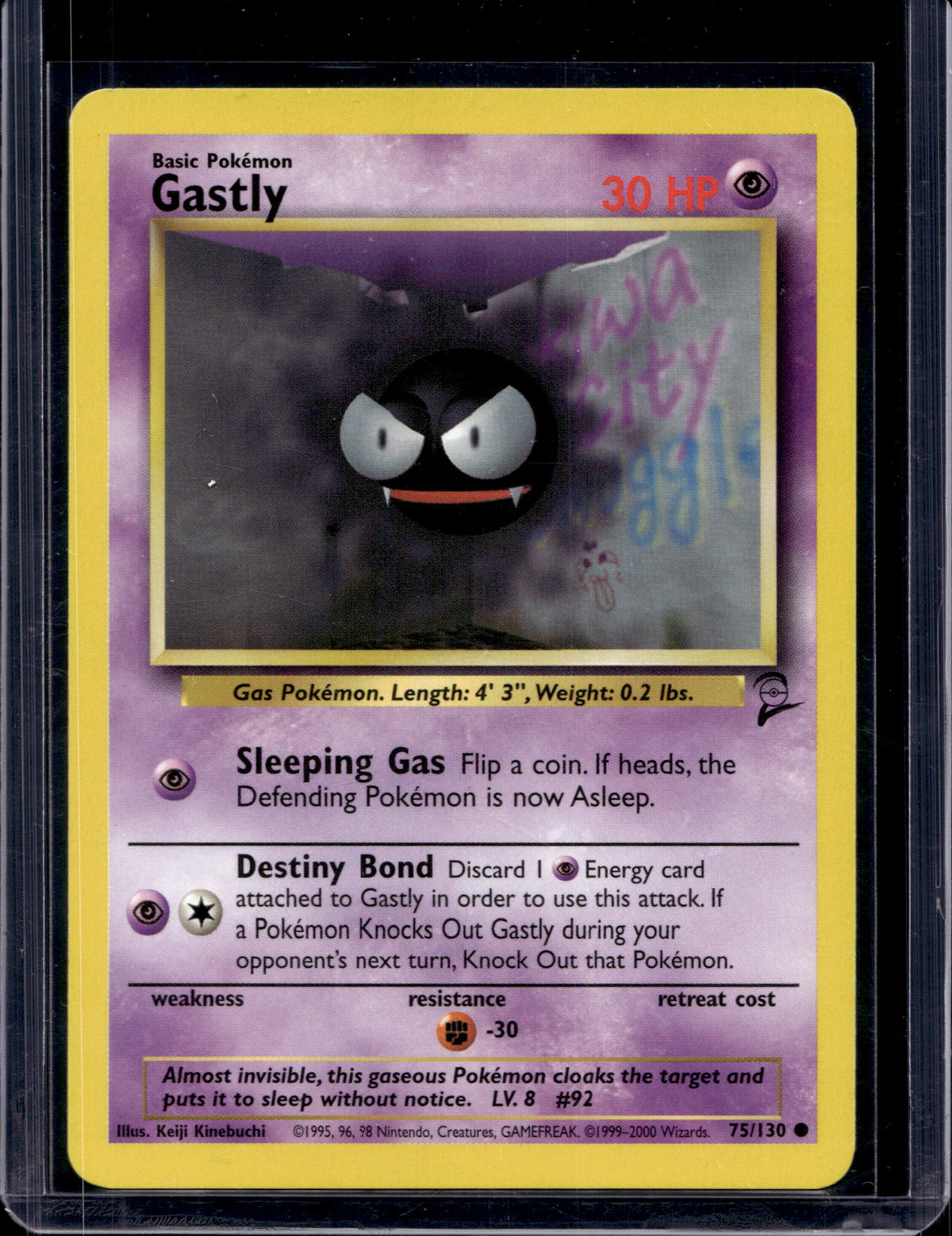 Gastly (Base Set 2 - Unlimited) 75/130 Raw