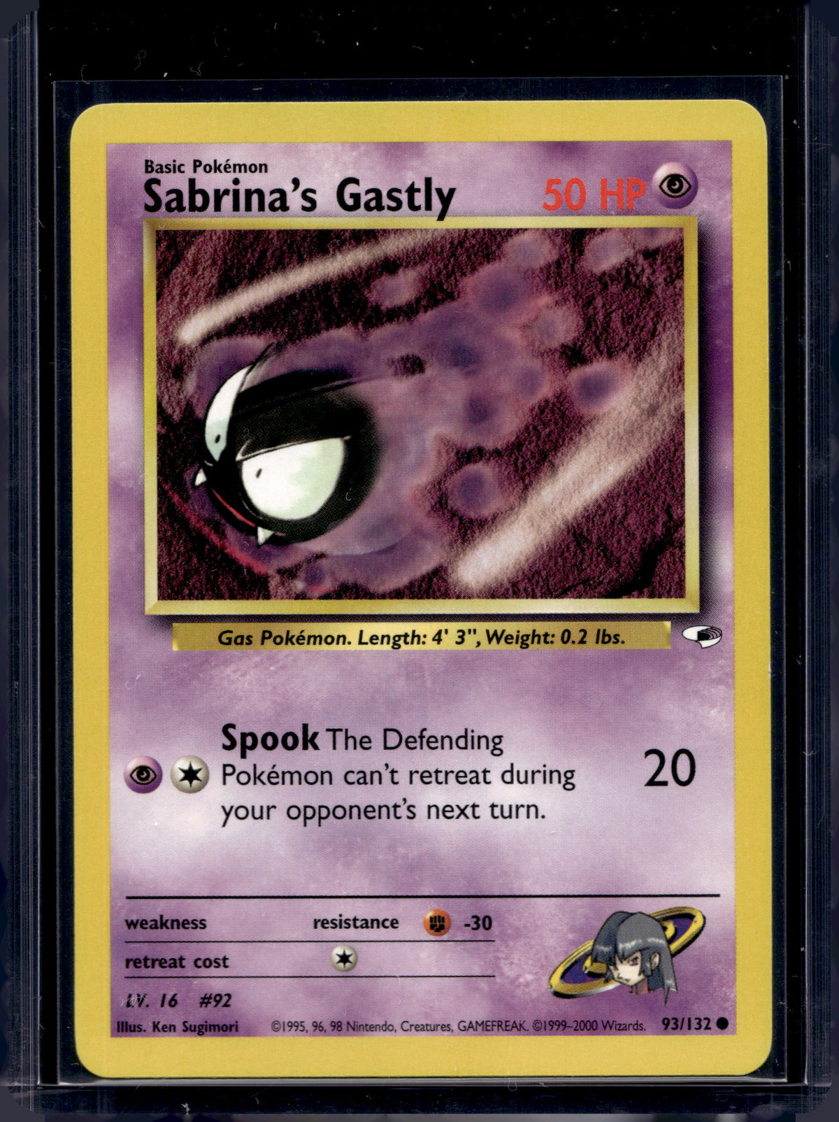 Sabrina's Gastly (Gym Heroes - Unlimited) 93/132 Raw