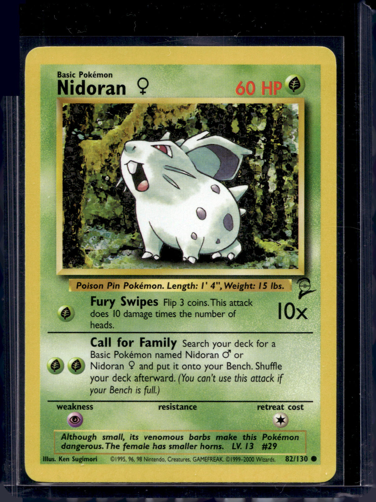 Nidoran (Base Set 2 - Unlimited) 82/130 Raw