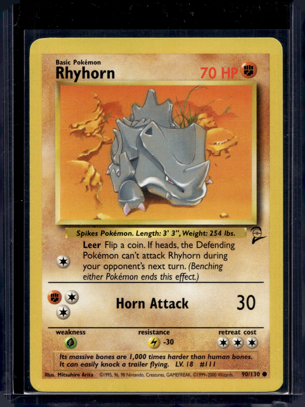 Rhyhorn (Base Set 2 - Unlimited) 90/130 Raw