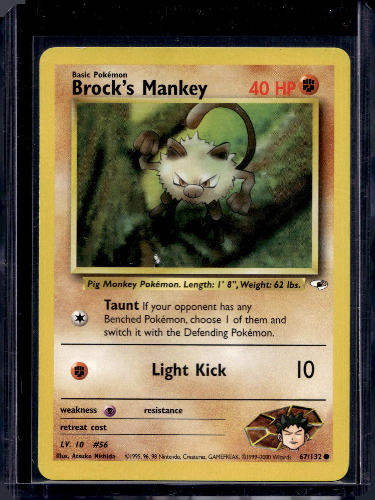 Brock's Mankey (Gym Heroes - Unlimited) 67/132 Raw