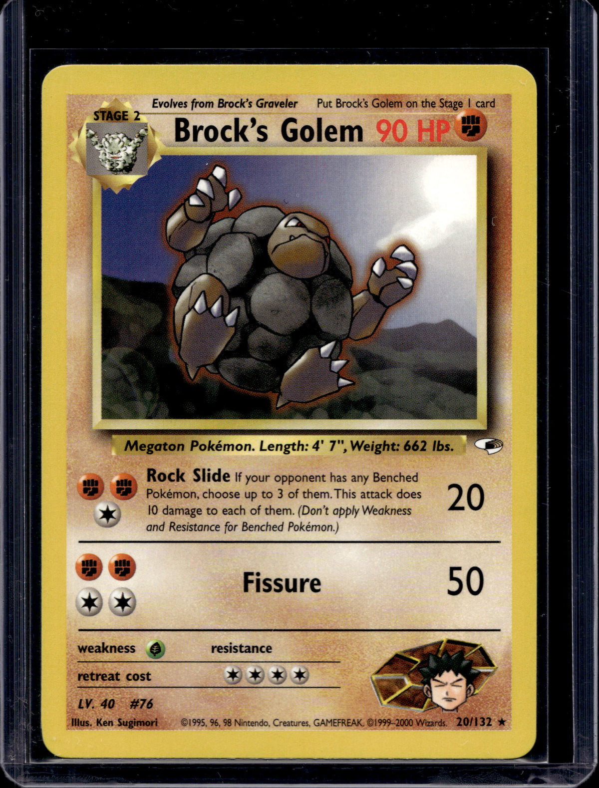 Brock's Golem (Gym Heroes - Unlimited) 20/132 Raw