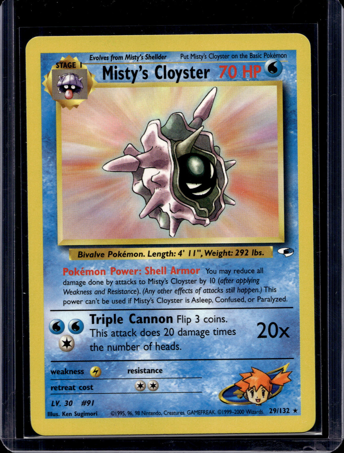 Misty's Cloyster (Gym Heroes - Unlimited) 29/132 Raw