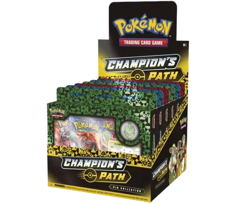 Champion's Path Pin Collection Display: Turffield, Hulbury, & Motostoke Gyms