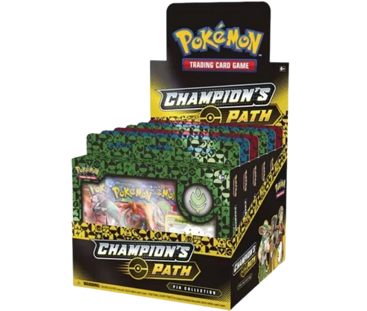 Champion's Path Pin Collection Display: Turffield, Hulbury, & Motostoke Gyms