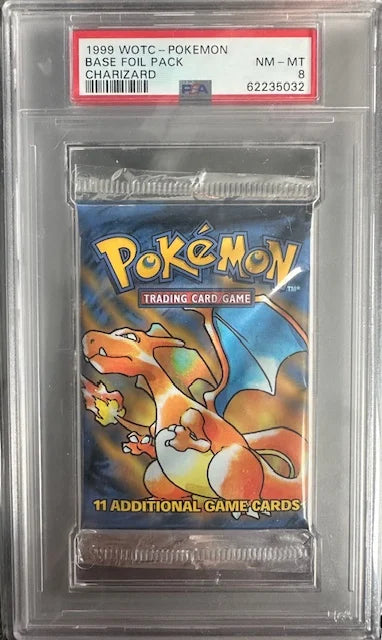 Booster Pack Base Foil Pack ( Charizard ) Psa 8