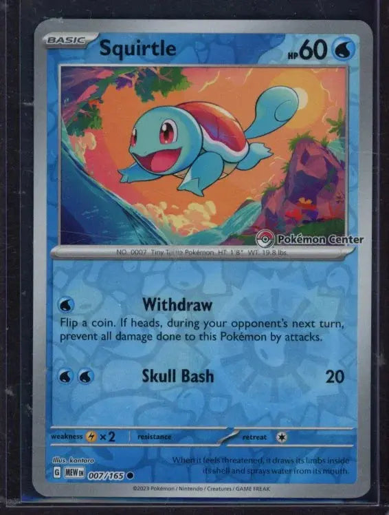 Squirtle 007/165 – Pokémon Center Raw - RookieLegends