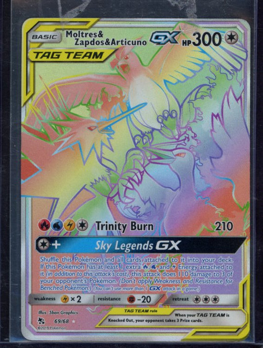 Moltres & Zapdos & Articuno Gx 69/68 Raw