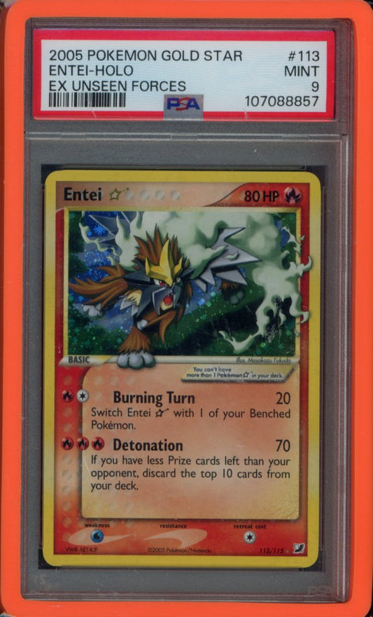 Entei Gold Star 113/115 PSA 9