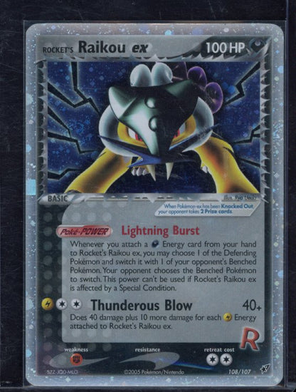 Rocket's Raikou Ex 108/107 Raw