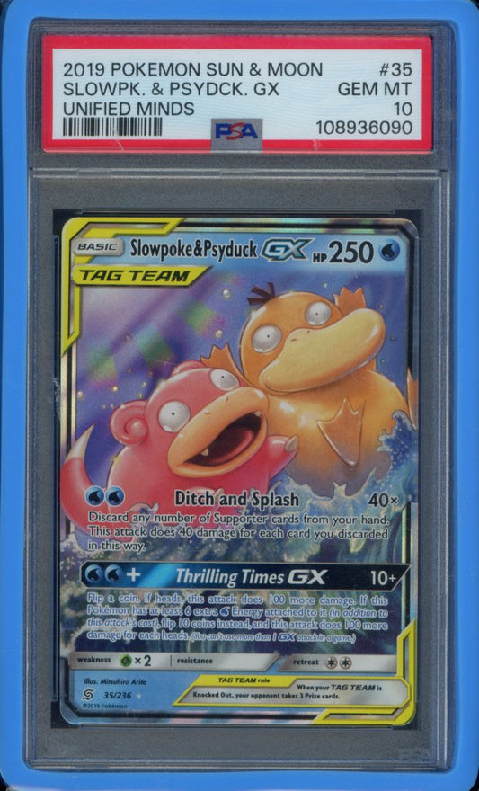 Slowpoke & Psyduck Gx 35/236 PSA 10