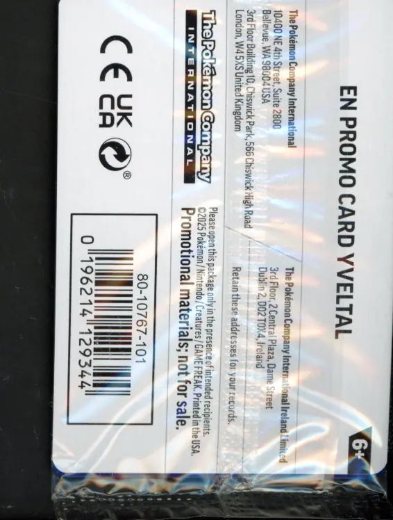 Yveltal English Promo Sealed 088/132 Raw - RookieLegends