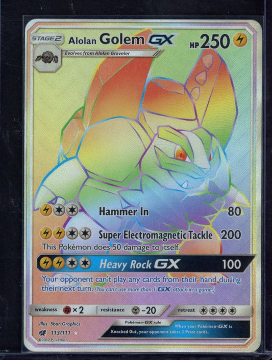 Alolan Golem Gx 113/111 Raw