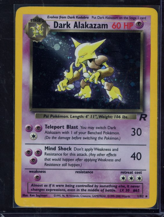 Dark Alakazam 1/82 Raw