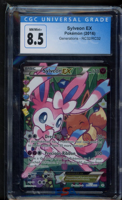 Sylveon Ex RC32/RC32 CGC 8.5
