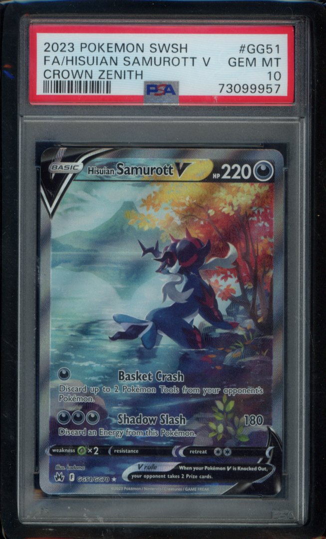 Hisuian Samurott V GG51/GG70 PSA 10