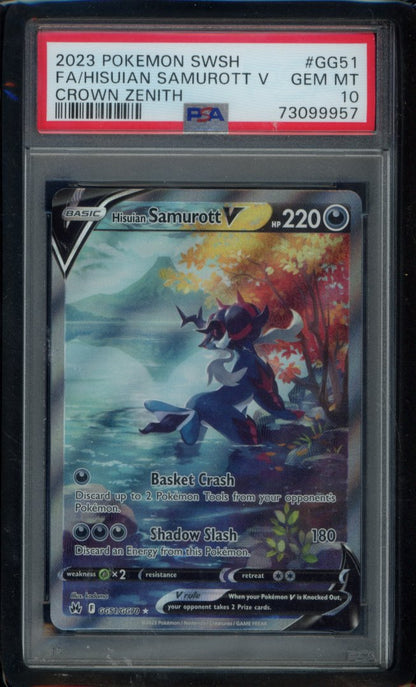 Hisuian Samurott V GG51/GG70 PSA 10