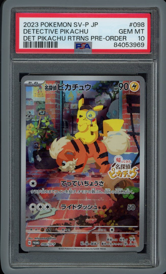 Detective Pikachu 098/SV-P (JPN) PSA 10