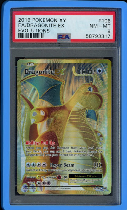Dragonite Ex 106/108 PSA 8