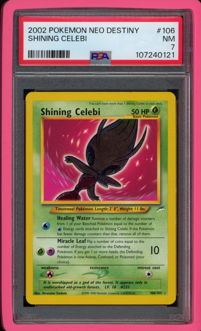 Shining Celebi 106/105 PSA 7