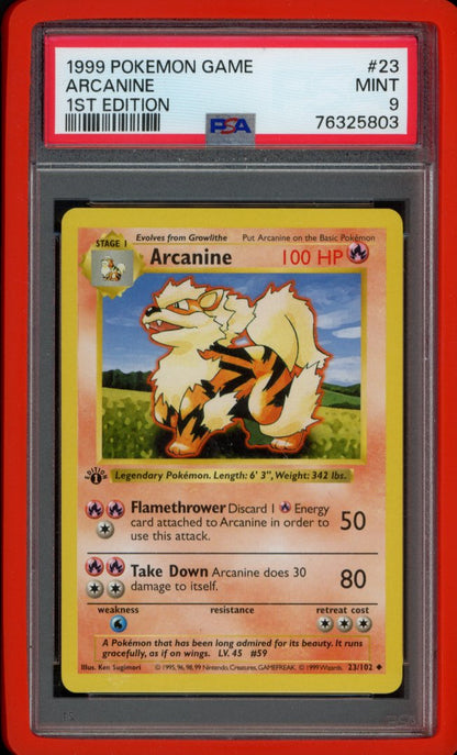 Arcanine 1 St Edition 23/102 PSA 9