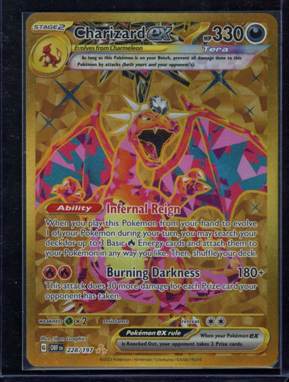 Charizard Ex 228/197 Raw